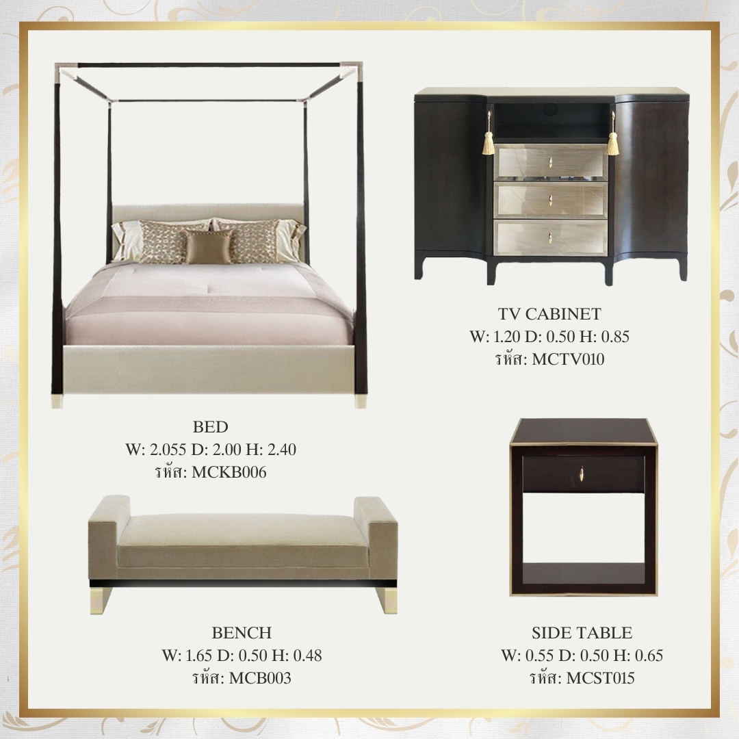 Modern Canopy Bedroom Set